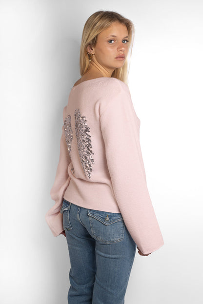 Subdued Customer Favorite - Wings sequin sweater