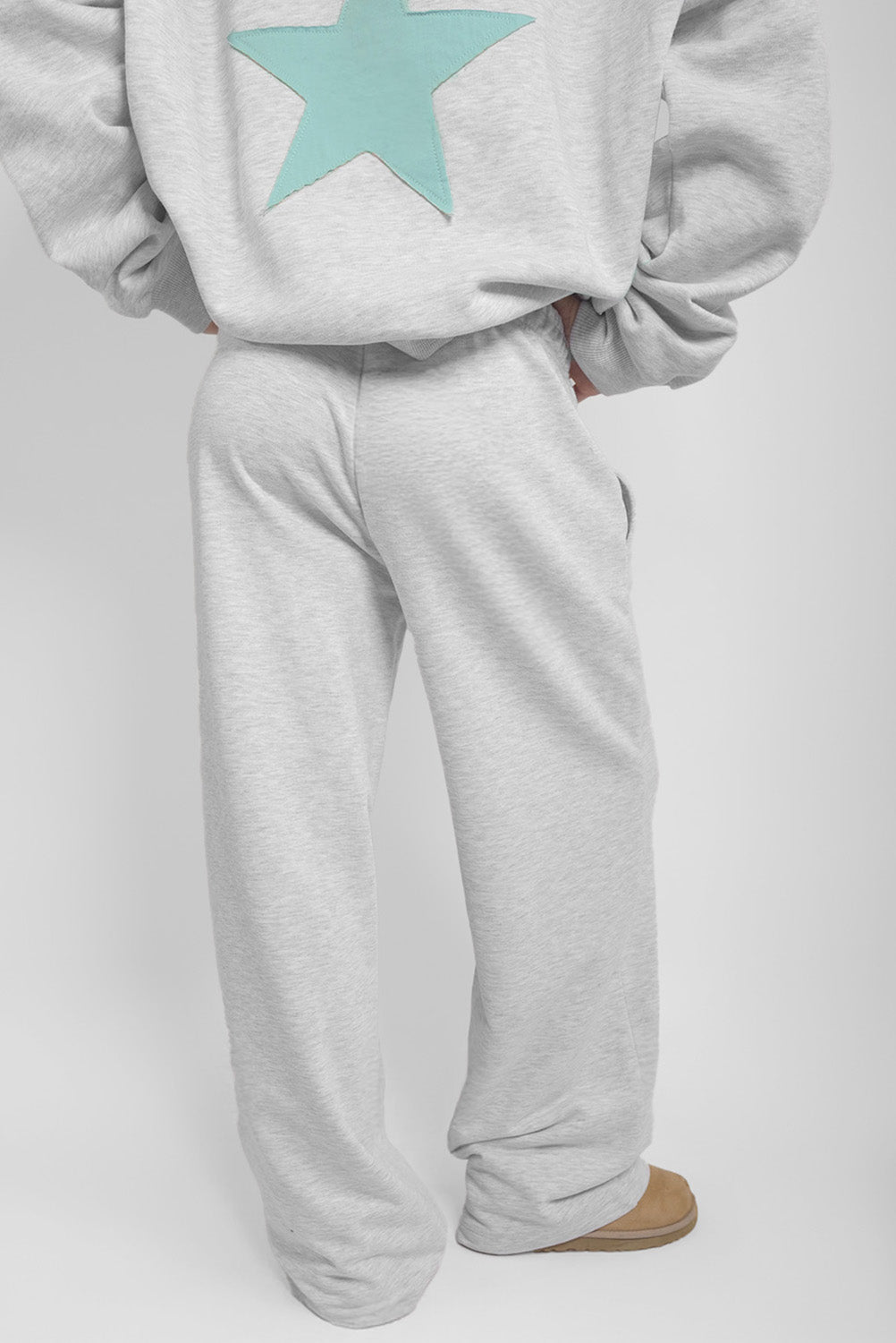 Subdued Quality - Wide-leg joggers with star patch