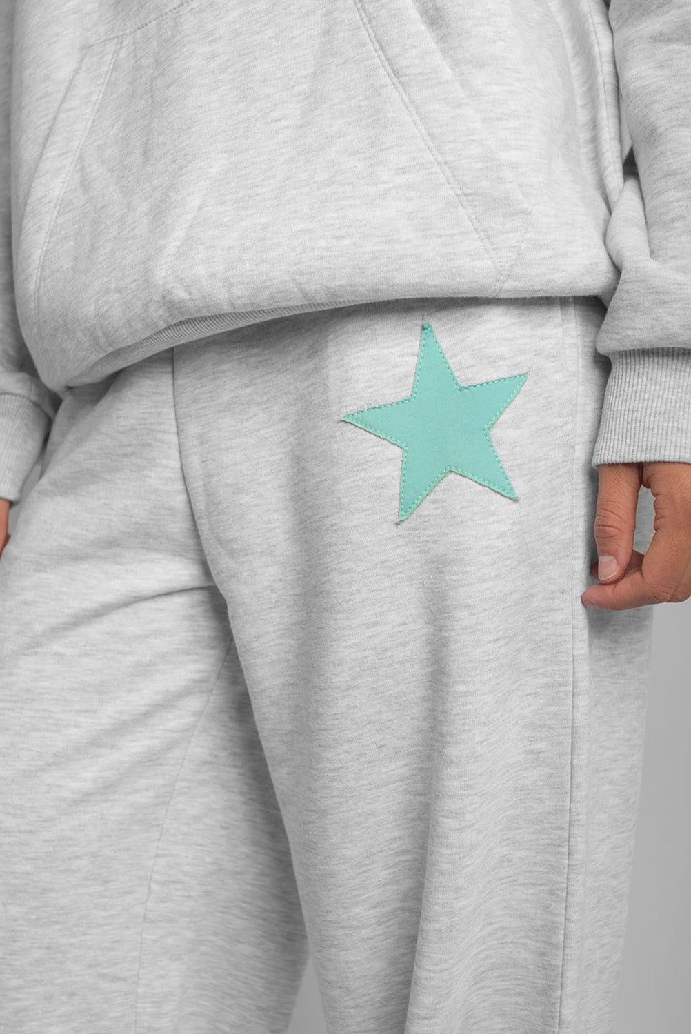 Subdued Quality - Wide-leg joggers with star patch