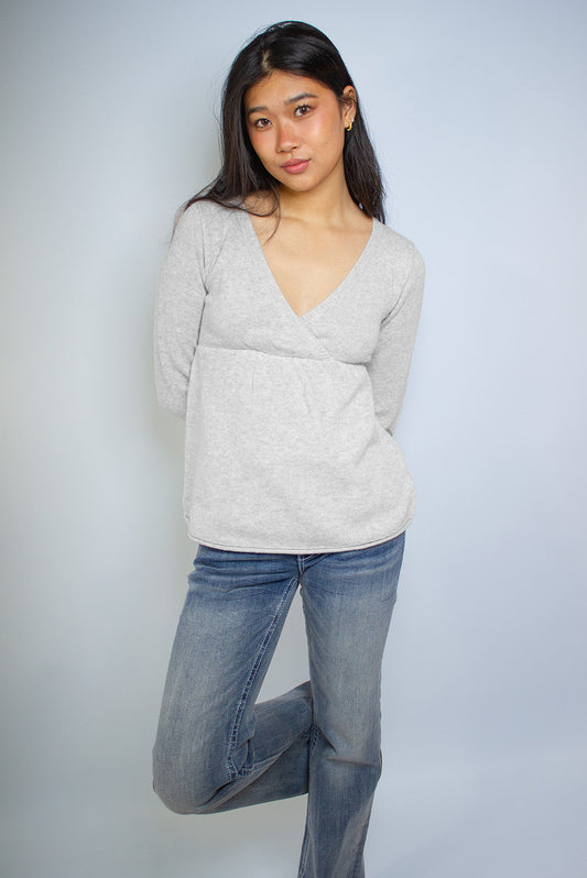 Subdued Trusted - Wrap front v-neck sweater
