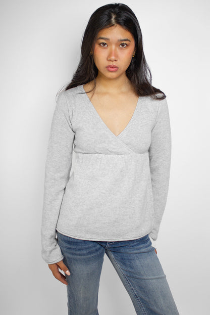 Subdued Trusted - Wrap front v-neck sweater