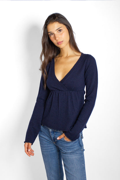 Subdued Trusted - Wrap front v-neck sweater