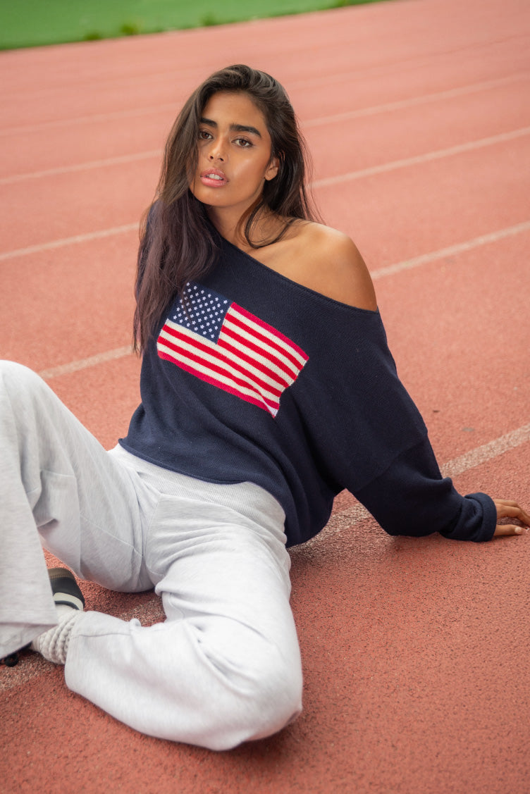 Subdued Sale - USA Flag Sweater