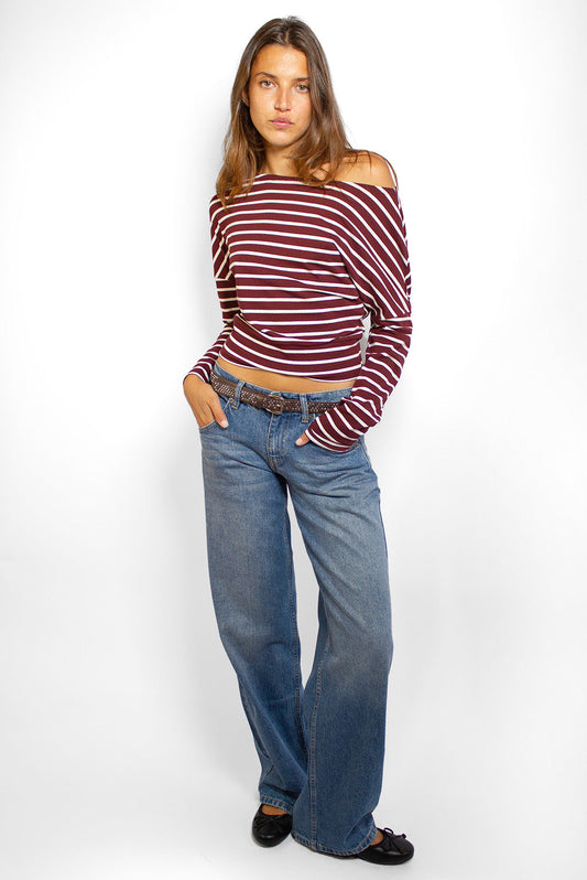 Subdued Great Value - Off-shoulder long sleeve top