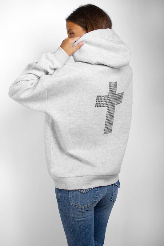 Subdued Premium - Hoodie with a cross and studs