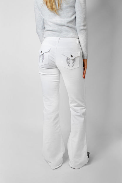 Subdued Deals - Low-waist flared jeans with pockets with wings
