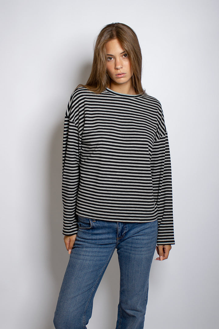 Subdued Trending - Striped crew-neck T-shirt