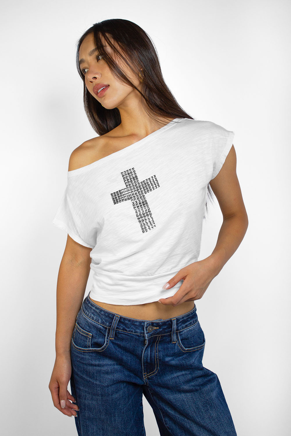 Subdued Everyday - Studded Cross T-shirt