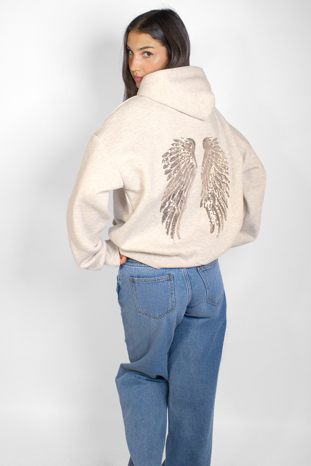 Subdued Everyday - Wings sequin hoodie