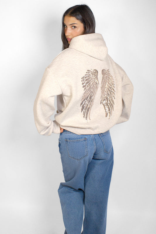 Subdued Everyday - Wings sequin hoodie