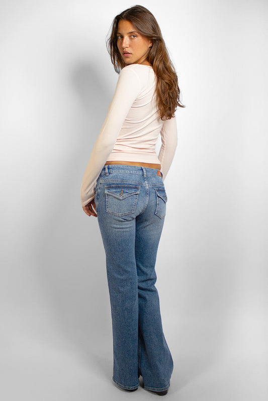 Subdued Sale - Low-Waist Flared Jeans